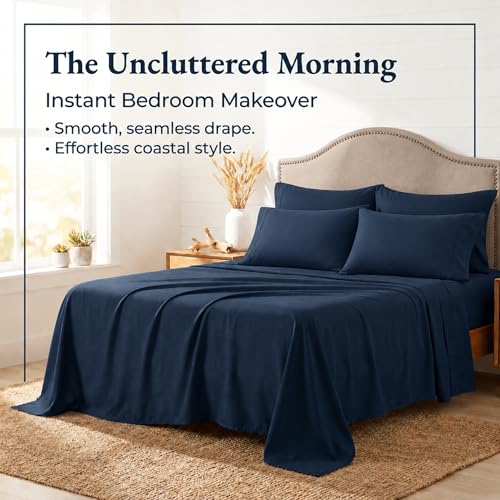 Image of Chaps Full Size Sheet & Pillowcase Sets- 6 Piece, Deep Pocket, Wrinkle Free