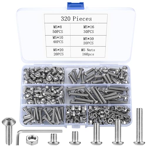 YITYDaMai M5 Stainless Steel Screw and Nut Set YITYDaMai M5 Stainless Steel Screw and Nut Set