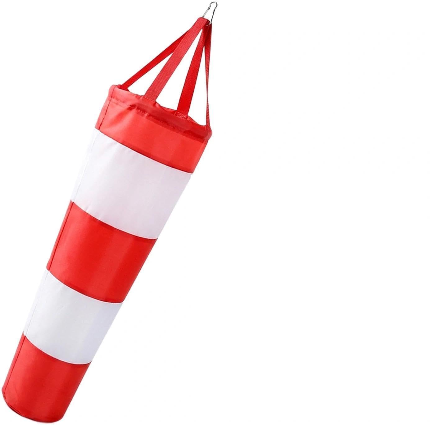 Manica a Vento per Esterni da 0,8 m, banderuola Resistente alle intemperie in Rosso e Bianco con riflettore, indicatore preciso della direzione del Vento per Giardino, Cortile, aeromodelli