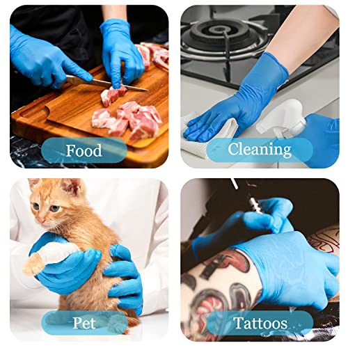 PROMEDIX P Nitrile Disposable Gloves,4mil-100 Count,Gloves Disposable Latex Free,Powder Free for Cooking,Household,Food safe