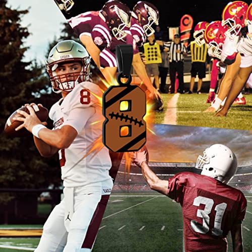 SKQIR Football Number Necklace for Boys Athletes Jersey Black Number Chain for Men Stainless Steel Charm Number Pendant Sport Jewelry Gift for Men Stocking Stuffers Christmas New Year Gift for Men2