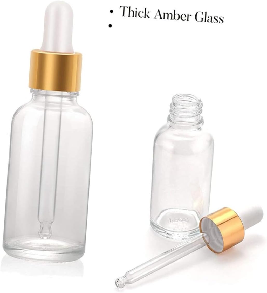 24pcs Essential Oil Sub-bottle Empty Dropper Bottles Lids Refillable Perfume Dispenser for Aromatherapy Diy Soap Making