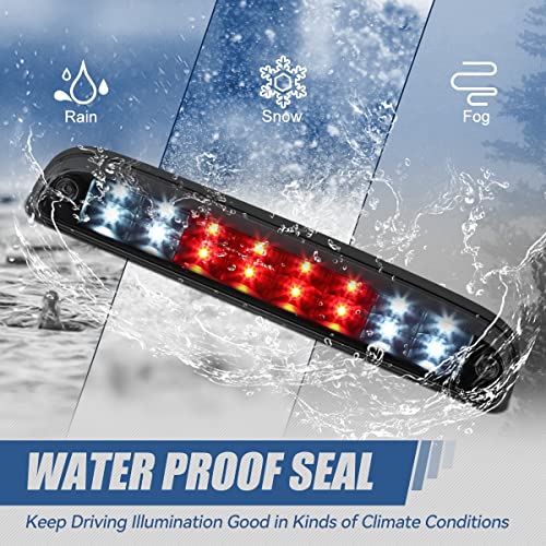 Image of Auto Dynasty LED Third Brake Light for 93-16 Ranger Explorer Sport Trac | 3rd Brake Light for 93-16 Ranger Sport Trac B-Series F-250 F-350 Super Duty, High Mount Stop Light Cargo Lamp, Black Housing