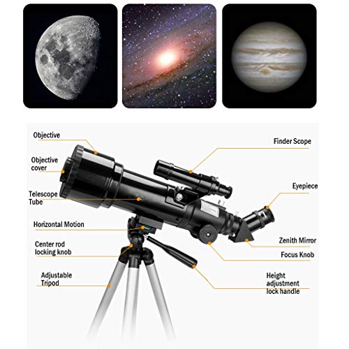 Telescopio Refractor 70-400 mm para principiantes miniatura 7