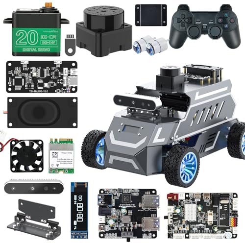 Image of Yahboom ROS2 Robot Car Ackerman Steering Chassis,AI Visual Recognition Embodied Intelligence AI for Jetson Nano B01 4GB,User Manual Included (Superior Ver Without Nano)