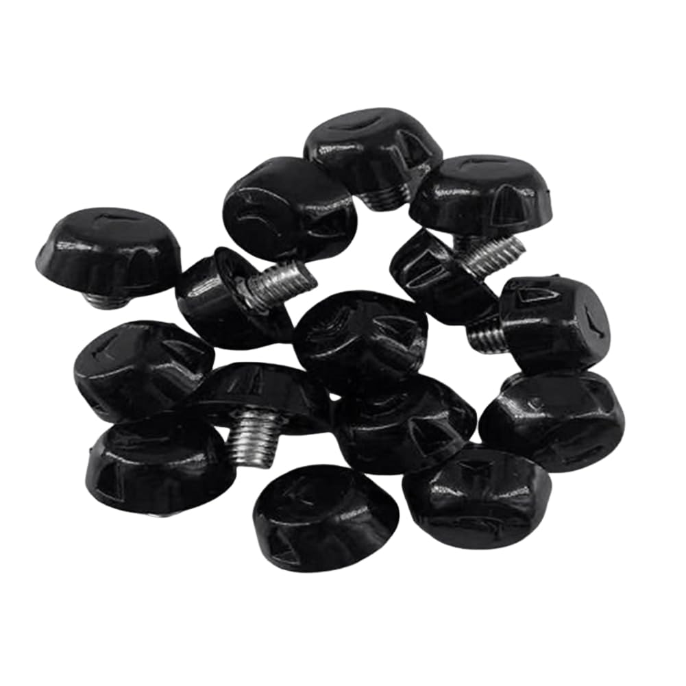 Lizusidtsy 12 PCS Football Boot Spikes Professional Soccer Boot Cleats M5 Replacement Studs with Wrench Track Shoes Spikes 10mm, Black