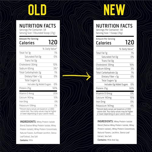 Image of Ascent 100% Whey, Native Whey Protein Blend - Clean Post Workout Recovery, Digesting, Zero Artificial Flavors & Sweeteners, Gluten Free, 5.5g BCAA, 2.6g Leucine, Vanilla Bean 4 lb.