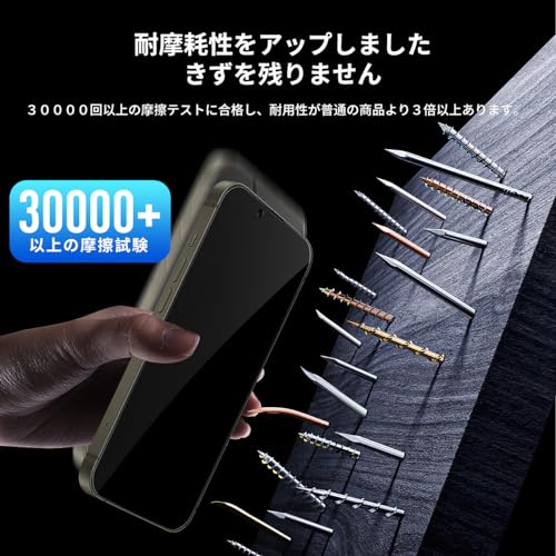 undefined 対応 iPhone 13 Pro Max ガラスフィルム 覗き見 【2枚覗き見防止+2枚レンズ保護フィルム+ガイド枠】 iphone13ProMax フィルム のぞき見防止 レンズフィルム アイホン 13プロ マックス 強化ガラス アイフォン13プロマックス 液晶 保護フィルム 横から見えない 硬度9H 耐衝撃 飛散防止 自動吸着 気泡ゼロ 指紋防止 超高質感 SENFK4AP13PM の商品画像 5