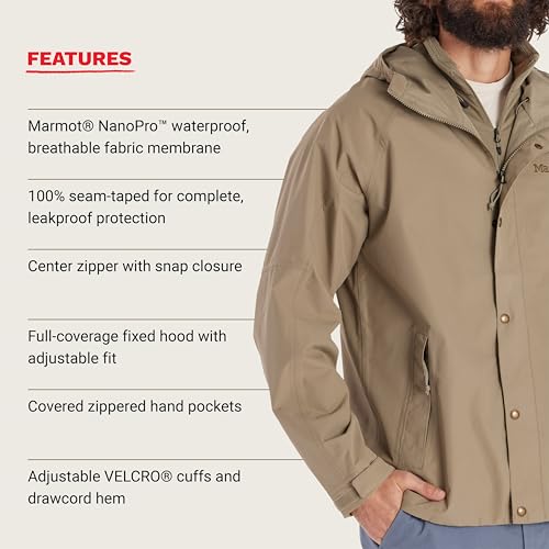Image of MARMOT Men's Cascade Durable & Waterproof Rain Jacket