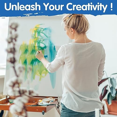 Image of FIXSMITH Stretched White Blank Canvas - 36x48 Inch, 2 Pack,Primed Large Canvas,100% Cotton,5 /8 Inch Profile of Super Value Pack for Acrylics,Oils & Other Painting Media