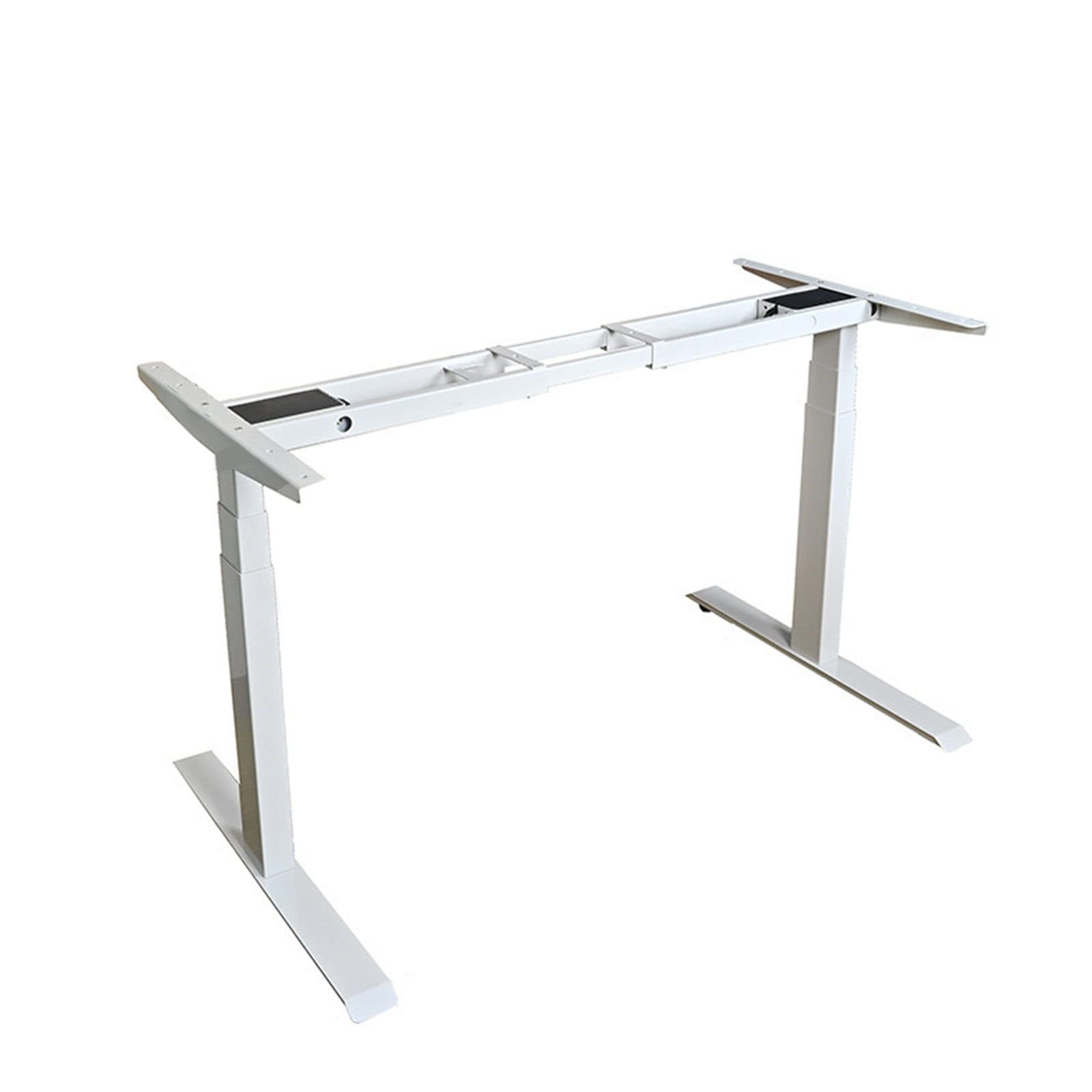 Scrivania regolabile in piedi Tavolo di sollevamento elettrico Altezza regolabile Computer Stand Up Supporto da scrivania Gambe Colonna di sollevamento del controller,White
