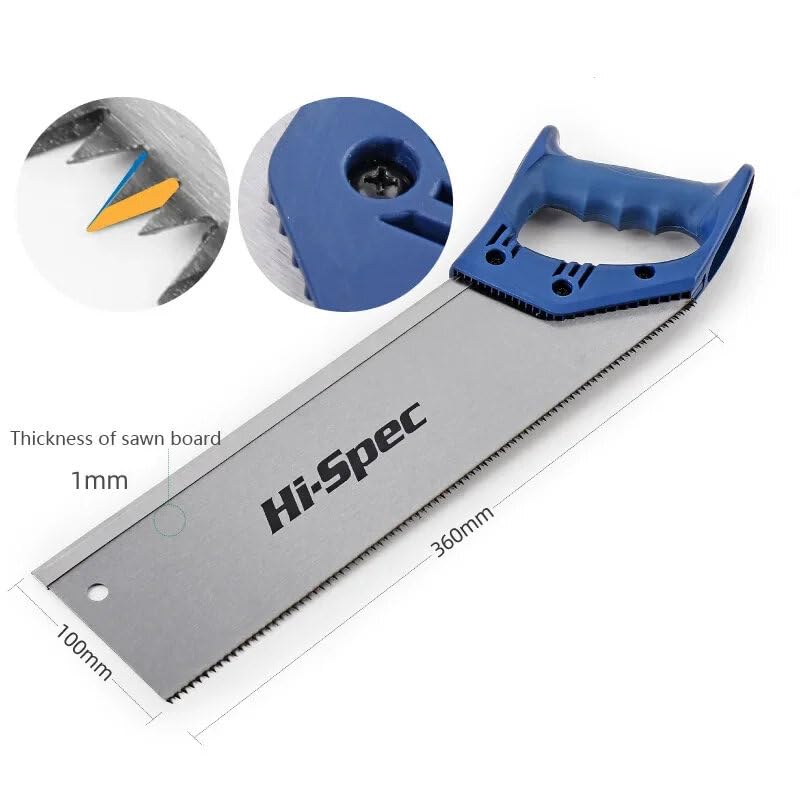 VIDOO Skrzynka Uciosowa do Cięcia Drewna Prowadnica Piły Narzędzie Kątowe Zestaw Wielokątowy Przyrząd Narzędzia DIY-Medium Miter Cabinet + Hand Saw