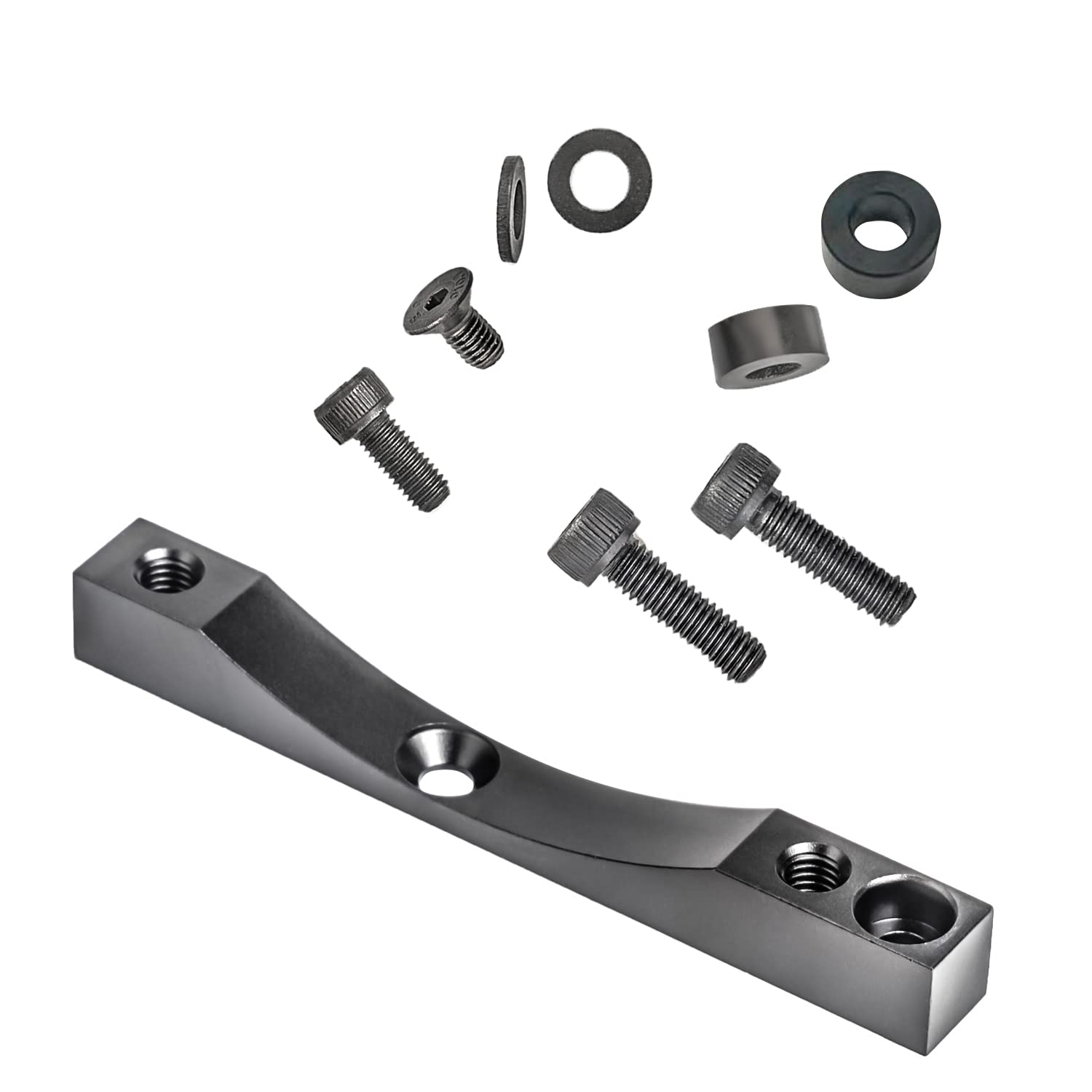 Xtech Hamulec Hydrauliczny dla Xiaomi M365 Pro/Pro 2 Skuter elektryczny Uchwyt Adapter 135mm Tarcza (Czarny-Hamulc+Płyta+Adapter)