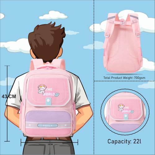 Image of Tinytot 22 Litre 17-Inch Waterproof Large School Bag for Boys & Girls, Kids School Bag, School Backpack for Girls and Boys, for Kids, Ideal for Children