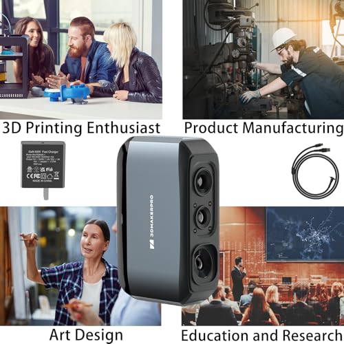 3dmakerpro moose handheld 3d scanner for 3d printing blue light amp ai visual tracking anti-shake lenses 24-bit color camera with 003mm high accuracy 01mm resolution compatible with windowsmacos