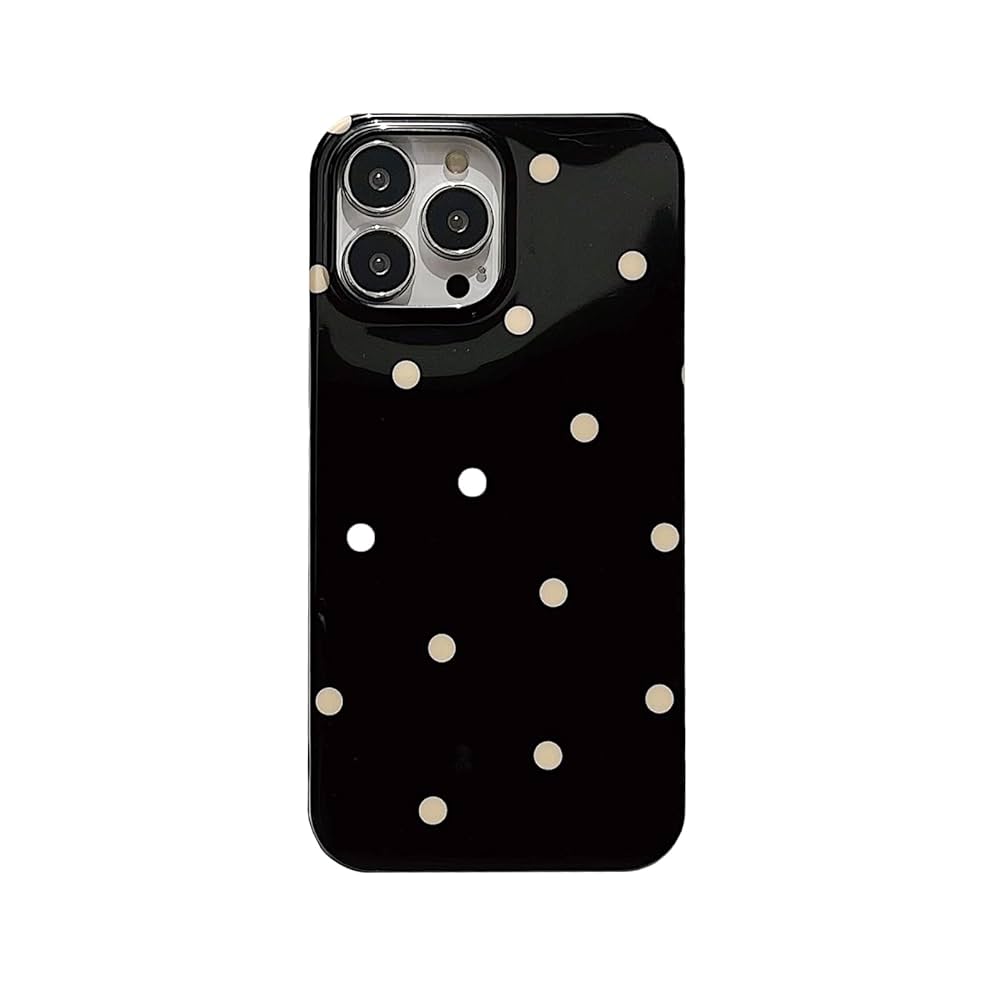 Amazon.com: Retro White Polka Dots Cute Phone Case