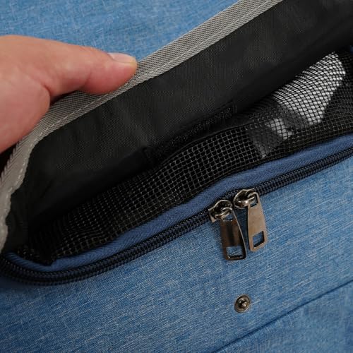4-In-1 Hundekorb für Fahrrad, Faltbarer Hundefahrradkorb Vorne mit 4-Offenen Türen, 360°-Meshfenster, Roll-Sonnenschutz, Haustier-Reisetasche, Hunderucksack für Katzen & kleine Hunde