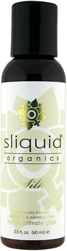 Sliquid Lubricants Organics Lubricante íntimo híbrido de seda, 2 onzas líquidas