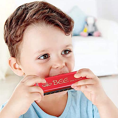 Lot de 2 pièces d’harmonica, jouets en harmonica, harmonica, do-majeur, convient au blues, à 10 trous, pour enfants/débutant, rouges - Les Beatles, Paul McCartney, John Lennon, RIngo Starr, George Harrison Lot de 2 pièces d’harmonica, jouets en harmonica, harmonica, do-majeur, convient au blues, à 10 trous, pour enfants/débutant, rouges – Image 4