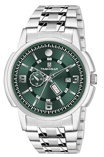 Image of TIMEWEAR Analog, Day Date Functioning, Stainless Steel Chain Watch for Men