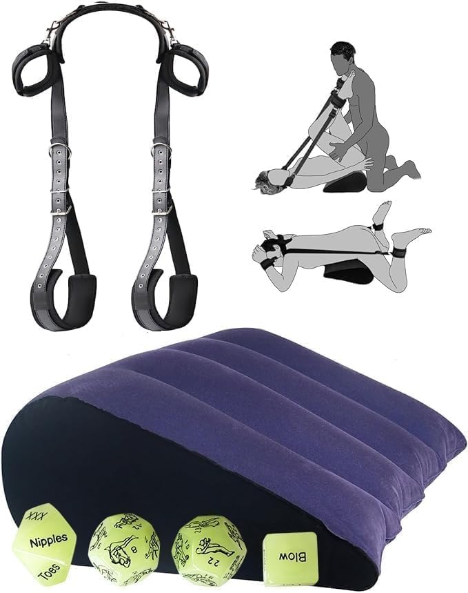 3 in 1 Sex Wedges and Ramps for Hip Bondage Kit Adults Sex Handcuffs, Sex Wedges for Hip Sex Pillowcase Wedge Pillow Set, Sex Furniture - Ramps Cushions Sweatshirt Yoga EJ-PX0