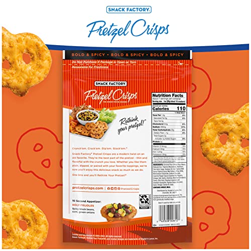 Image of Snack Factory Buffalo Wing Pretzel Crisps, Non-GMO, 7.2 OZ Resealable Bag