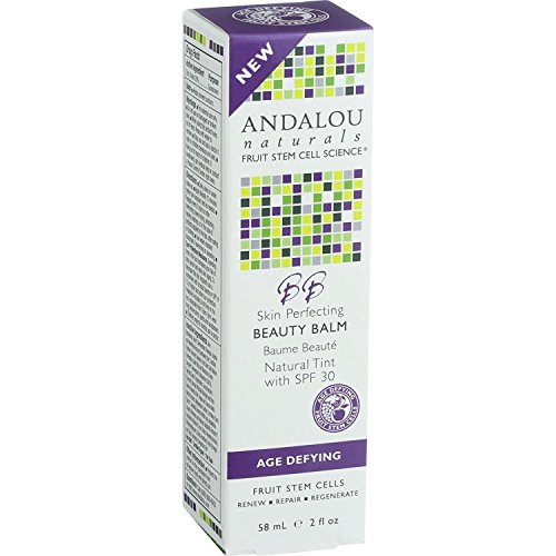 Andalou Naturals Skin Perfecting Beauty Balm - Natural Tint SPF 30 - 2 oz - Gluten Free - Complements most skin tones - Visible Age Defying results.