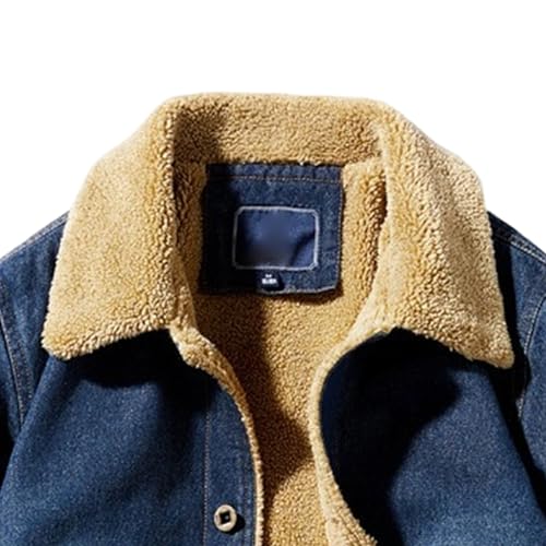 Chaqueta de mezclilla hombre con forro de lana miniatura 7