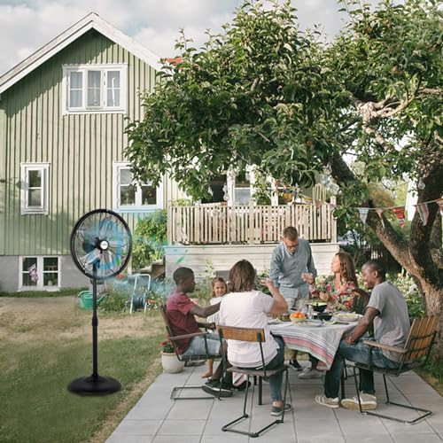 Hykolity 18 Inch Oscillating High-Velocity Outdoor Pedestal Misting Fan thumb #6
