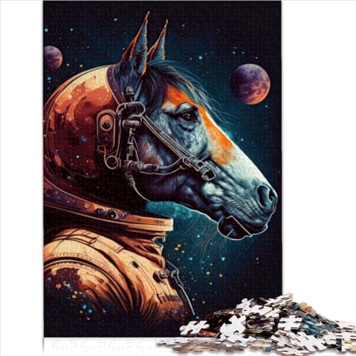 Rompecabezas para Adultos 1000 Piezas, Rompecabezas Astronauta Cebra para Tablero Premium 100% Reciclado, Gran Regalo para Adultos, Mejor Regalo para Adultos y niños,
