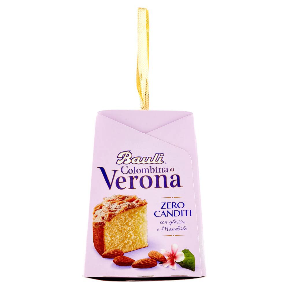 10x Bauli Colombina Verona Typisches Dessert der Ostertradition Osterkuchen mit Mandeln und Puderzucker,Ohne Kandierte Früchte 100g