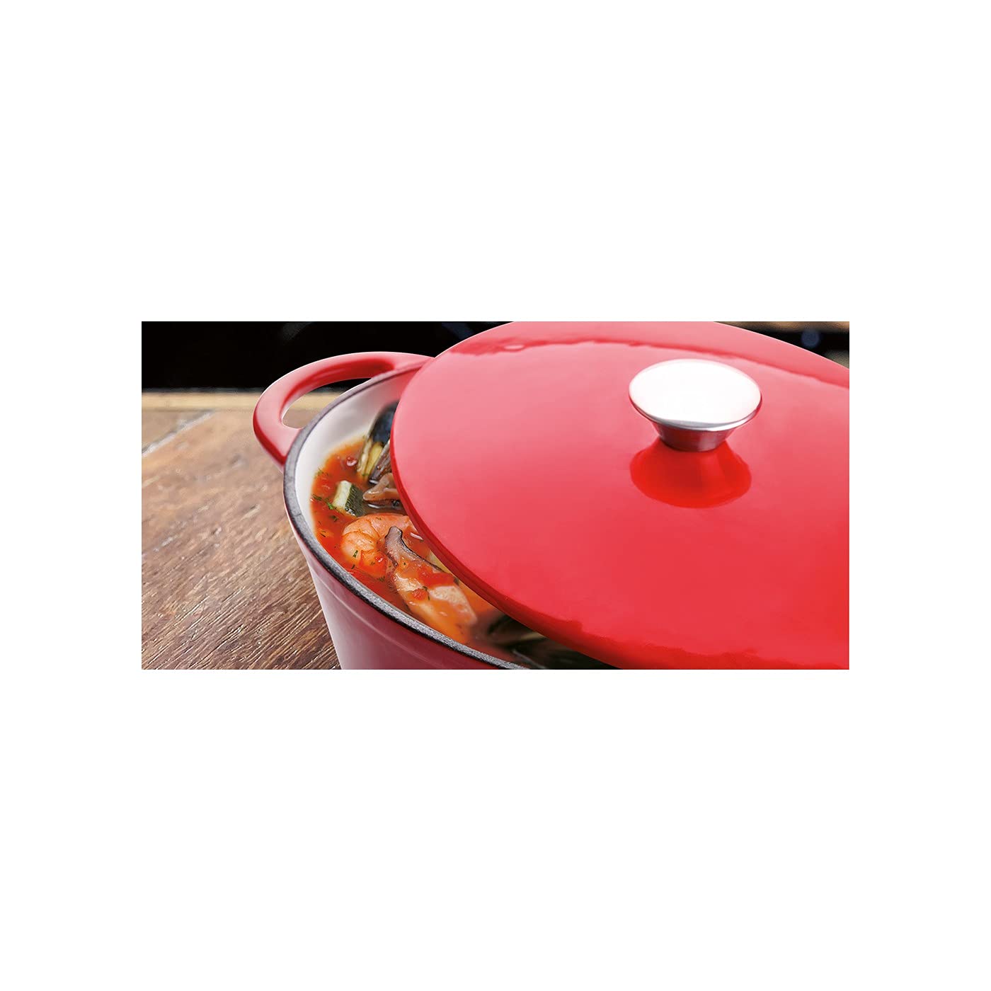 IBILI, Cocotte tonda ovale 27 x 21 cm, ghisa, adatta per l’induzione.