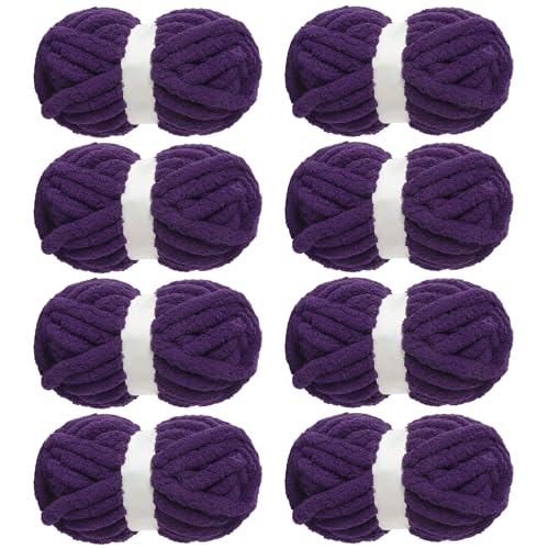 MABOZOO Chunky Yarn for Crocheting 8 Pack,Dark...