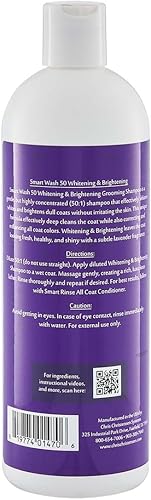 Miniatura 3 de Chris Christensen SmartWash50 - Champú para perros ultra concentrado blanqueador e iluminador, hace hasta 50 botellas, prepara como un profesional,