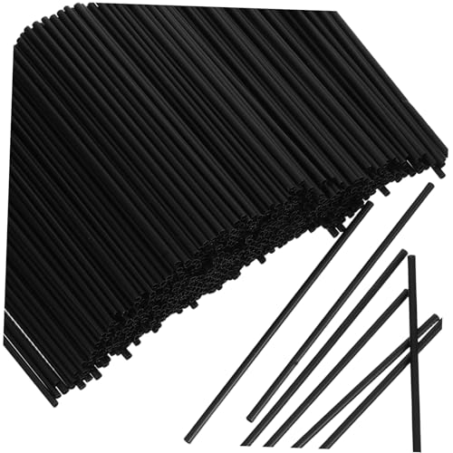 1000 pitillos desechables negros para cócteles miniatura 3