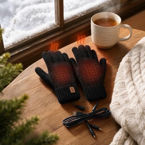 Heated Gloves Knit USB Power Supply for Winter Cold Weather - image 3
