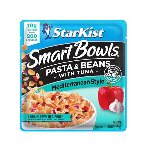 StarKist Smart Bowls Tuna, Pasta and Beans, Mediterranean Style, 4.5 oz Pouch