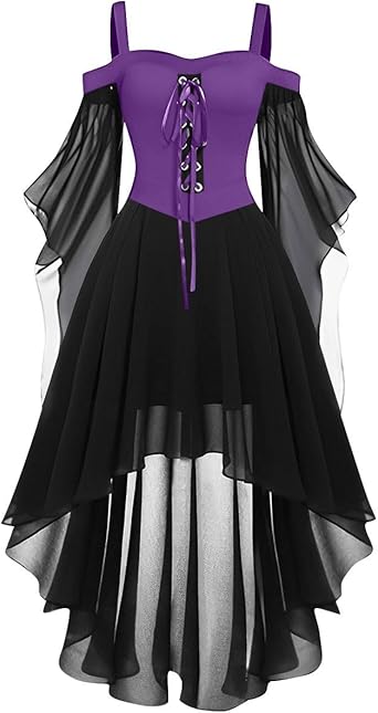 OIOLOYJM Witch Costume Women Sexy Plus Size Renaissance Vampire Gothic Halloween Costumes Woman 2025 Clothes Dresses