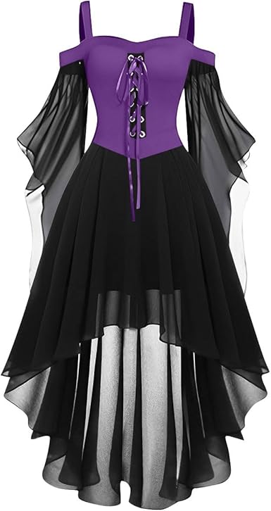 OIOLOYJM Witch Costume Women Sexy Plus Size Renaissance Vampire Gothic Halloween Costumes Woman 2025 Clothes Dresses