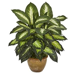 Nearly Natural Dieffenbachia Artificial Plant in Ceramic Planter