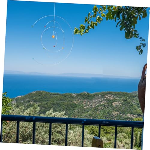 Móvil colgante dinámico con estructura atómica y giro suave de 360° 7
