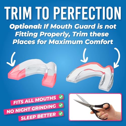 Image of HONEYBULL Mouth Guard for Grinding Teeth [6 Pack - 2 Sizes] for Clenching at Night, Whitening & Sports