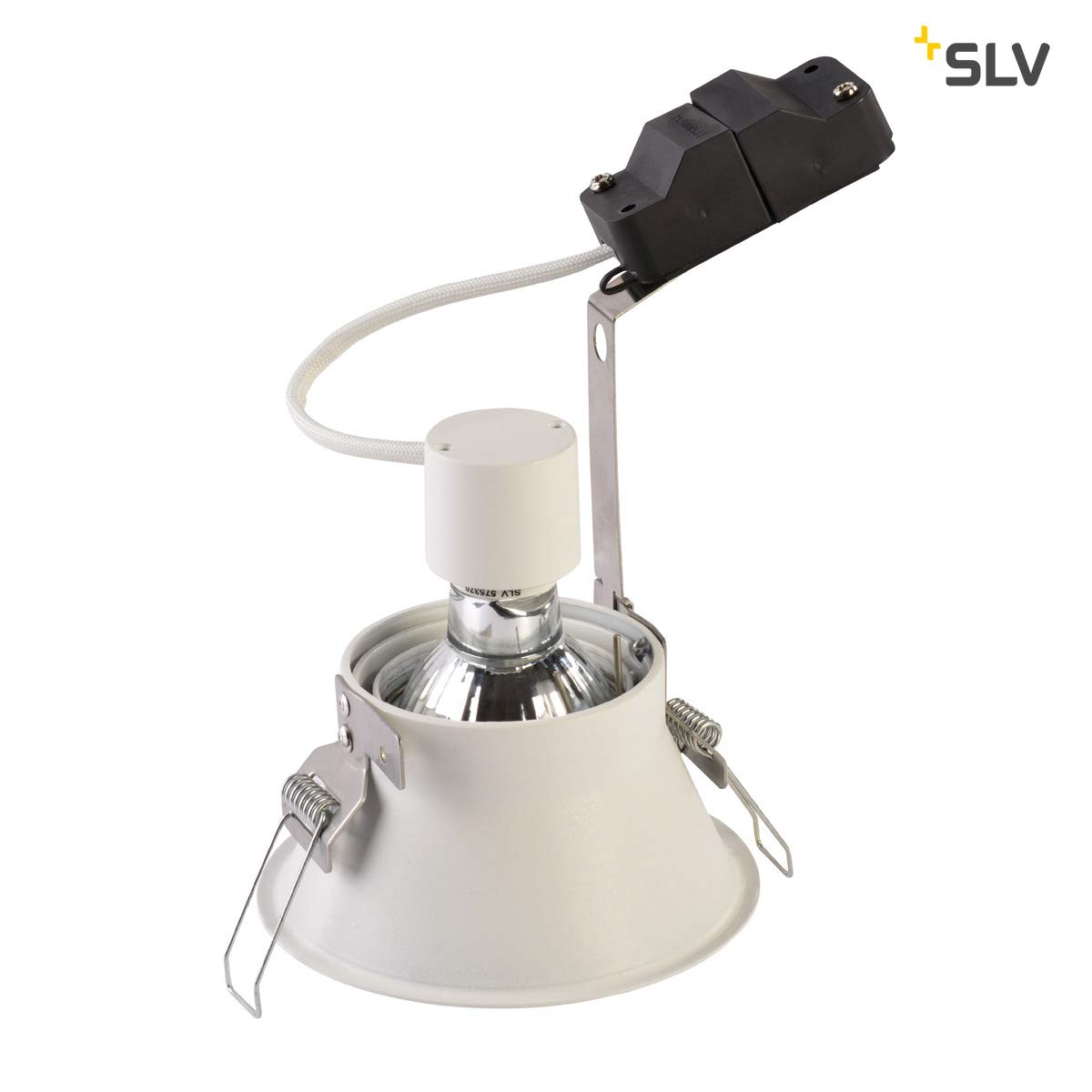 SLV LED Einbau-Strahler HORN-T, rund, schwenkbar | Dimmbare Deckenleuchten, Beleuchtung innen | LED Spots, Fluter, Deckenstrahler, Decken-Lampen, Einbau-Leuchten | einflammig, GU10 QPAR51
