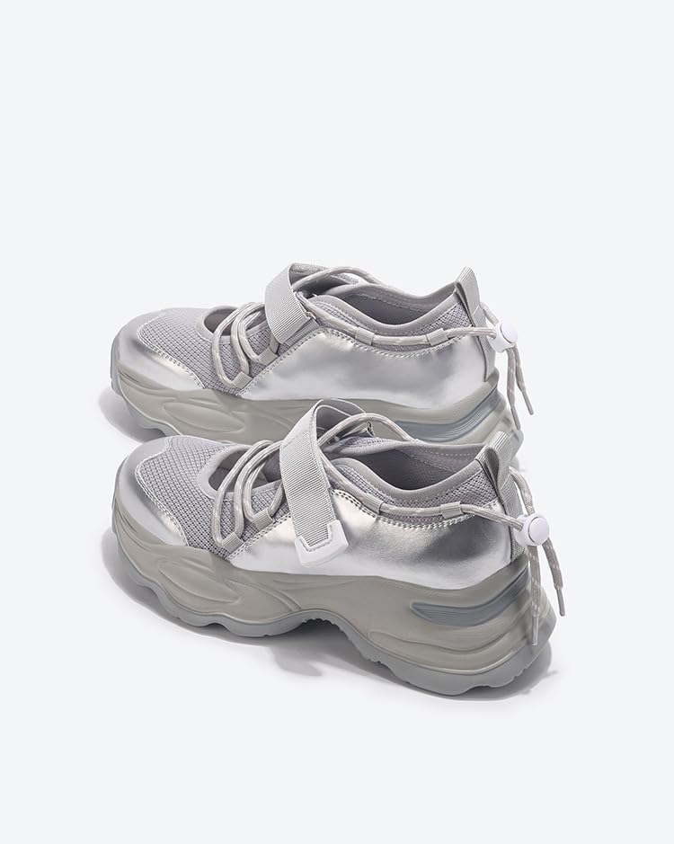 [ハヤシキ] スニーカー レディース ダッドスニーカー メリージェーン バレエ 歩きやすい 幅広 ランニング スポーツ 通気性 無地