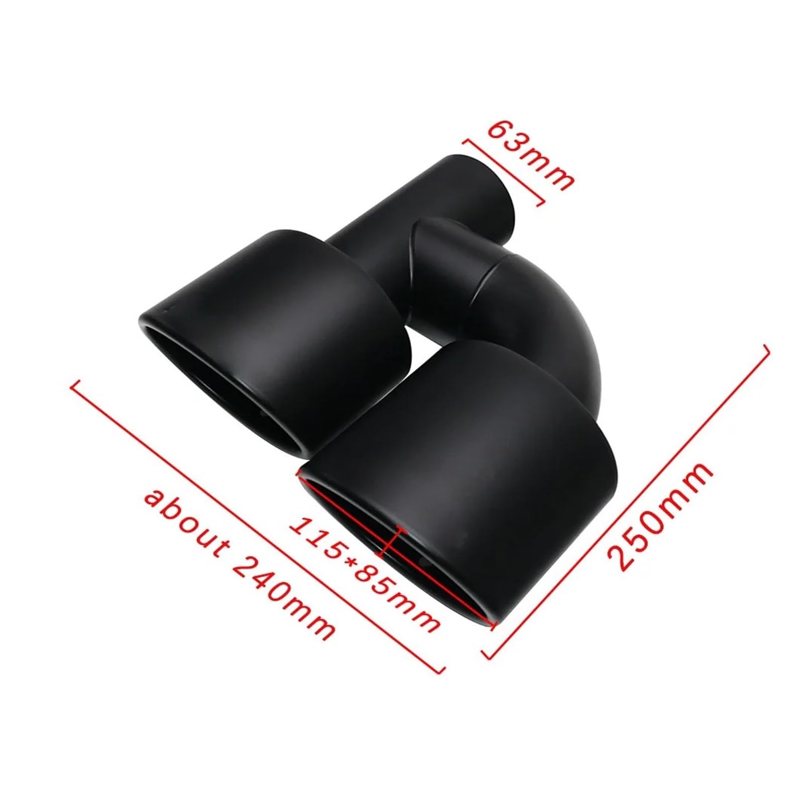 Terminale Scarico Auto Terminale Di Scarico Doppio Da 1 Pezzo 2,5 '' Tubo Di Scarico Silenziatore Di Ingresso Modificato Per E63 W204 W211 W212 Acciaio Inossidabile Punta Silenziatore