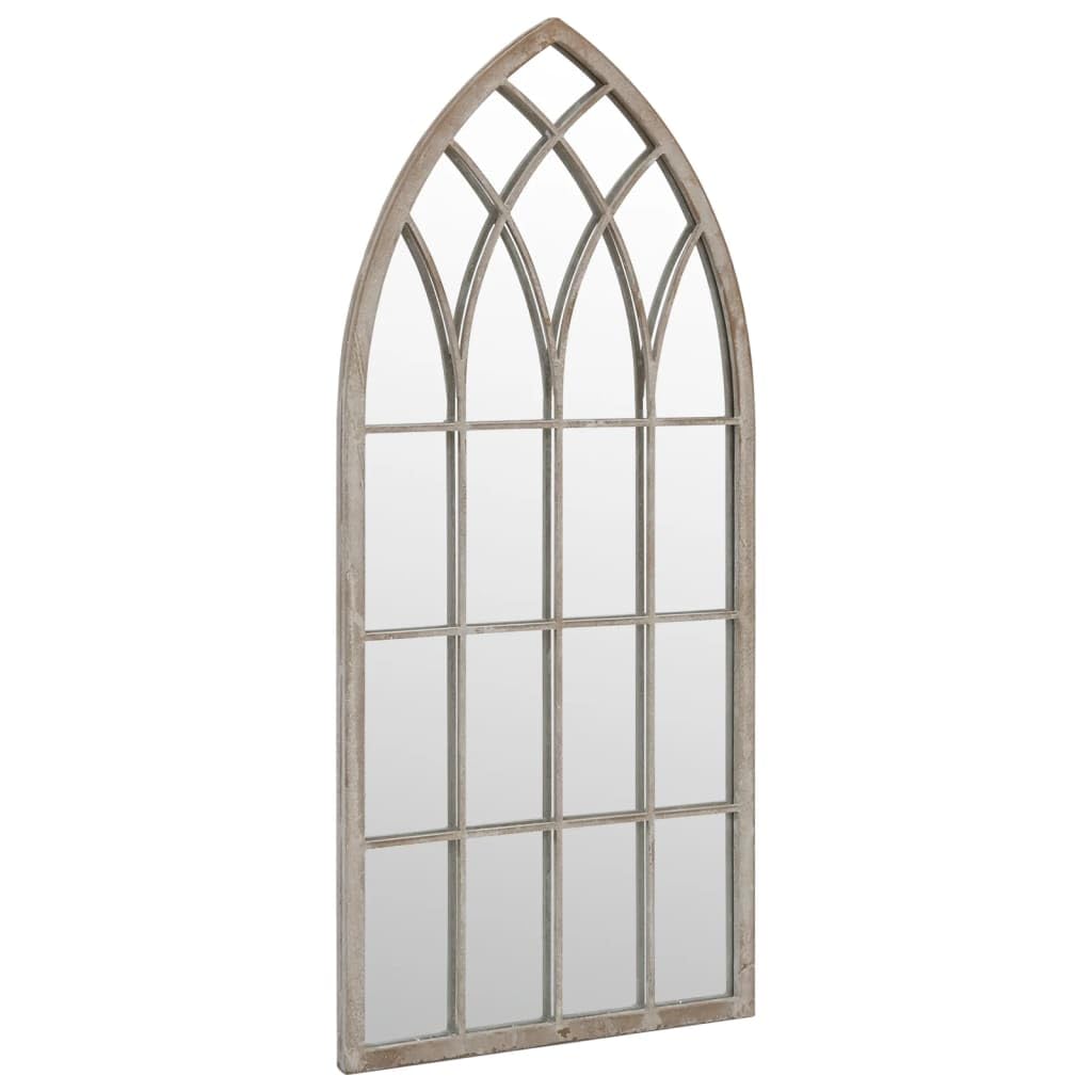 KGHFDVB Outdoor Mirror 70x30 cm, Rust Effect Iron Garden Mirror with Antique Appearance, Decorative Wall Mounted for Garden, Makes Space Look Bigger
