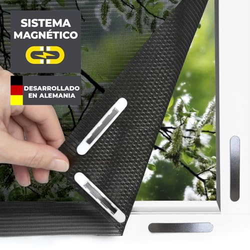 Miniatura 2 de Easymaxx Mosquitera Antipolen Para Ventanas Con Magic Click Cortada A Medida Para Todas Las Ventanas De Hasta 110 X 130 Cm Fácil Instalación Con 12 Imanes - Sin Taladrar Ni Atornillar Negro