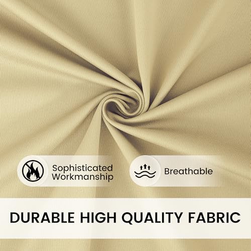 Image of Flame Retardant Hospital Curtain Room Divider, Grommet Flame Resistant Cubicle Curtain Divider Privacy Curtain for Hospital, Medical Clinic, Lab,School(1 Panel,9x8FT, Beige,9x8FT)