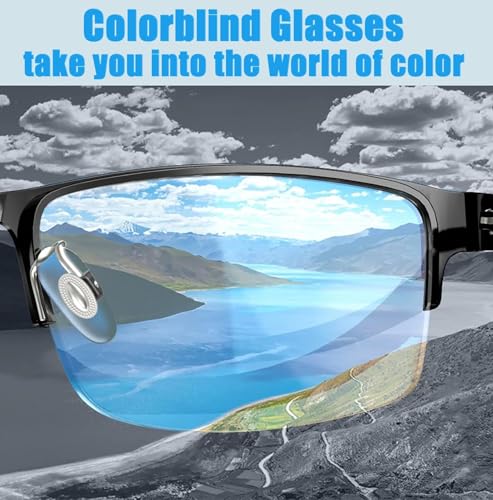 Image of Color Blind Glasses for Men /Women, Premium High Contrast, Red Green Color Blind Glasses for Outdoor and Indoor