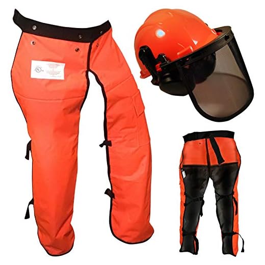 Chain Saw Safety Chaps 36" Leg Plus Deluxe Safety Helmet